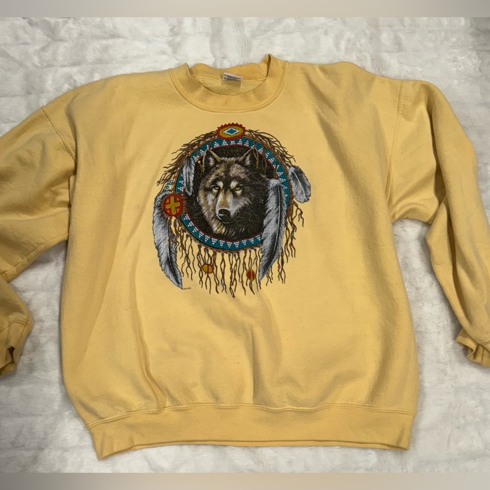 Vintage Mens Heavy Blend Gildan Dream Catcher